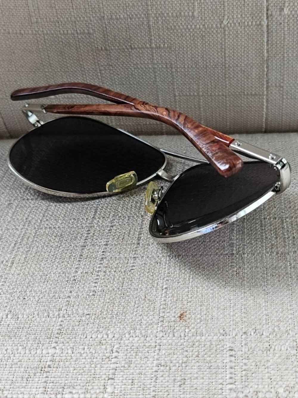 Polo Ralph Lauren Sunglasses Polarized Silver Tone Metal Frame Aviator Unisex - Picture 7 of 13